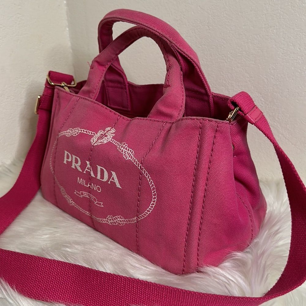 💯Authentic Prada Canapa Two Way - Small sized 🍀 - Picture 15 of 17